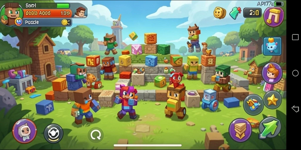 Tampilan gameplay yang menantang dan menyenangkan dari API77.