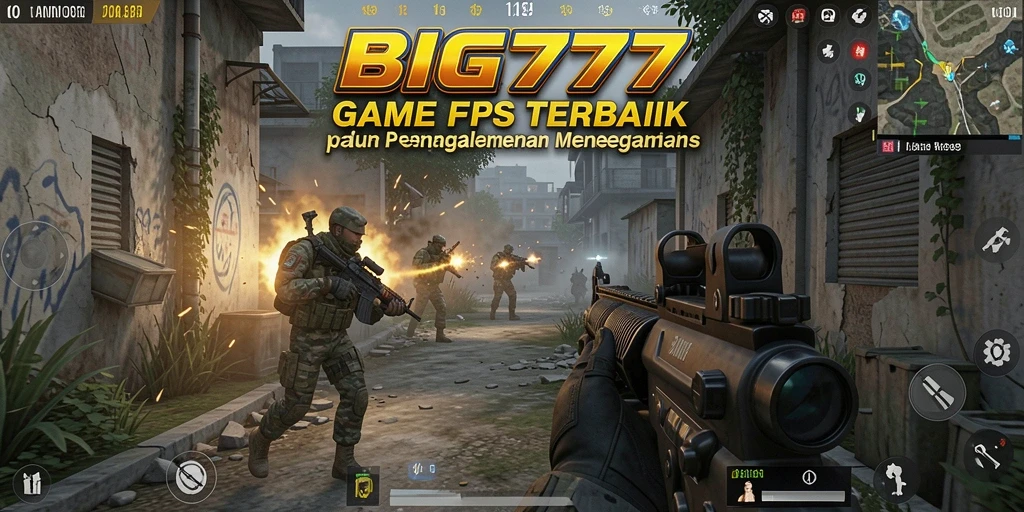 Gameplay mendebarkan dari BIG777 dalam action FPS.