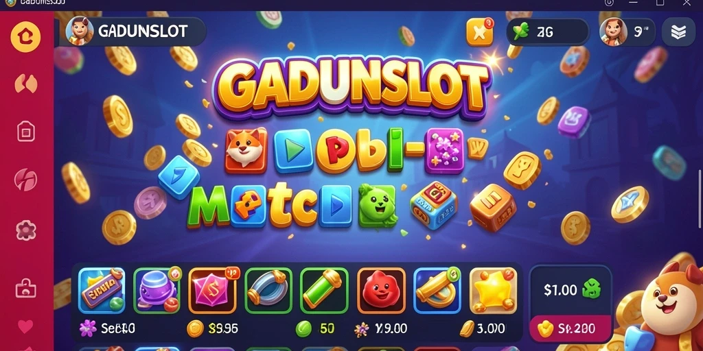 Tampilan gameplay menarik dari GADUNSLOT dengan keseruan Match-3.