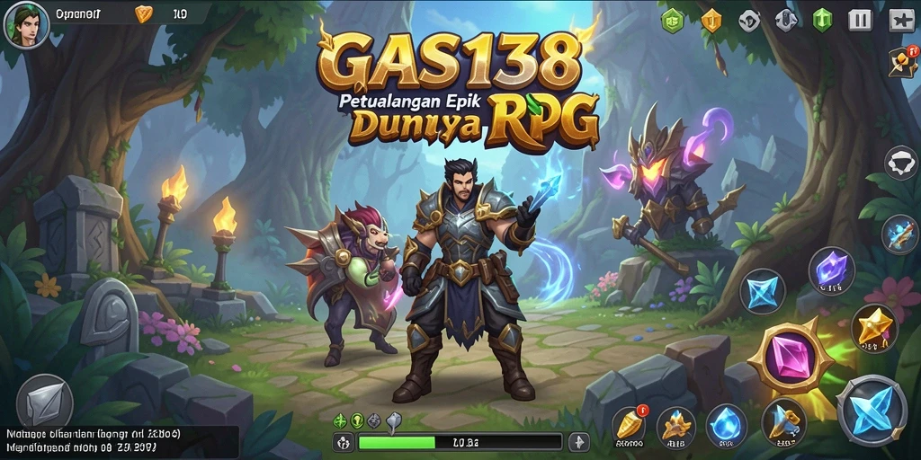 Tangkapan layar utama <strong>GAS138</strong> dengan aksi pertarungan RPG yang mendebarkan.