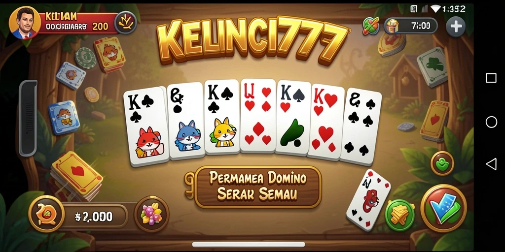 Tampilan gameplay menarik dari KELINCI777 dengan aksi domino seru.