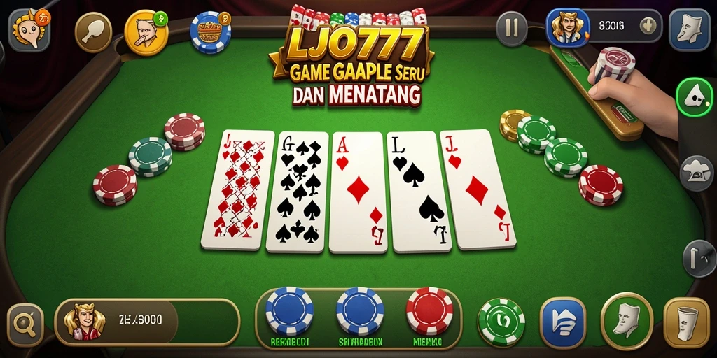 Tampilan gameplay <strong>LJO777</strong> yang seru dan mengasyikkan dalam permainan Gaple.