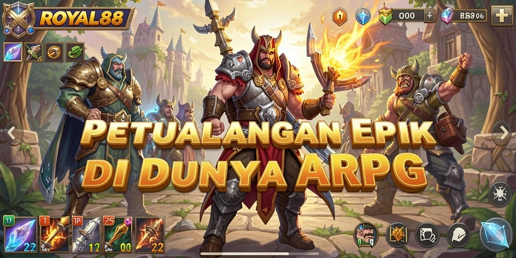 Tampilan gameplay menakjubkan dari ROYAL88 dalam pertempuran ARPG.