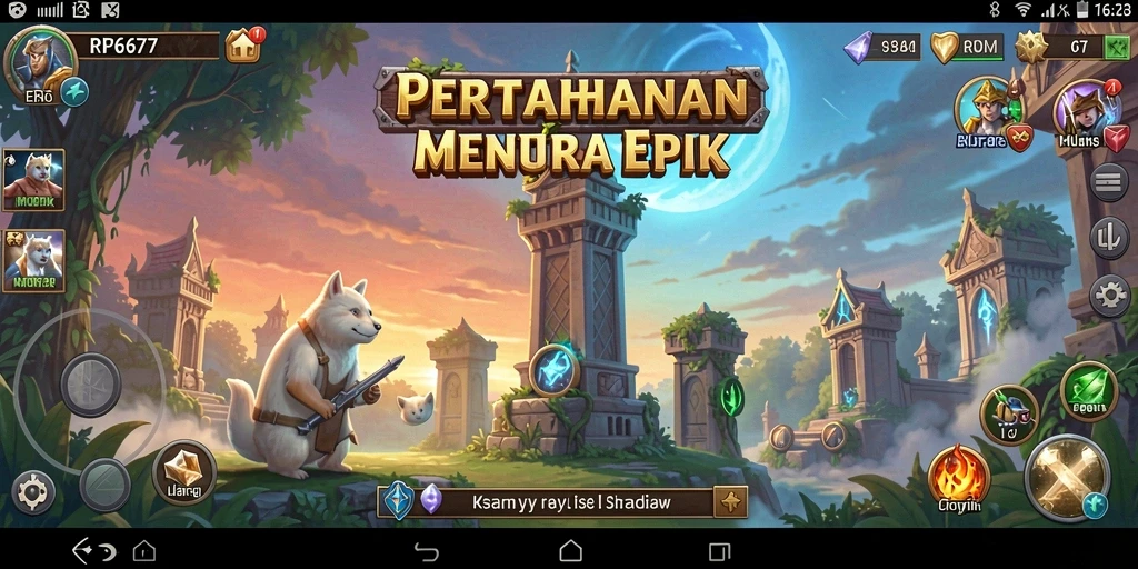 Screenshot gameplay menara yang terlihat dinamis dalam RP6677.