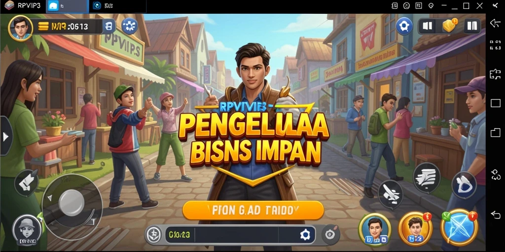 Screenshot RPVIP3 menampilkan aksi seru dan strategi dalam pengelolaan bisnis.