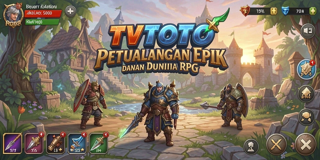 Screenshot aksi seru dalam gameplay RPG TVTOTO.