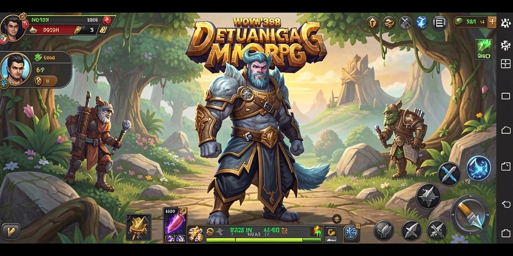 Tampilan gameplay mendalam dalam dunia MMORPG yang menakjubkan.