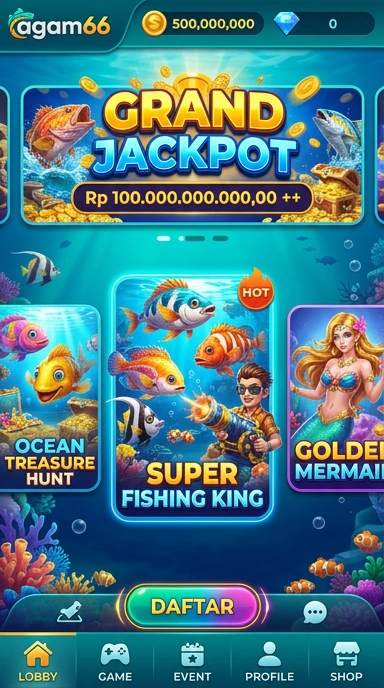 Tampilan antarmuka pengguna aplikasi agam66 yang menarik.